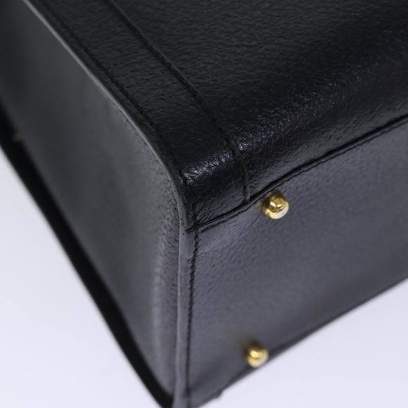 GUCCI Bamboo Hand Bag Leather Black 002 1186 0260 Auth 72838 - Picture 10 of 16